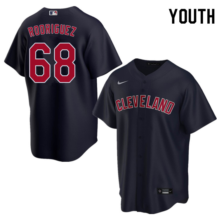 Nike Youth #68 Jefry Rodriguez Cleveland Indians Baseball Jerseys Sale-Navy